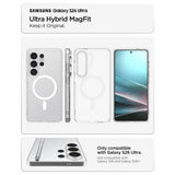 Spigen Ultra Hybrid Mag MagSafe Case til Samsung Galaxy S26 Ultra - Klar og hvid