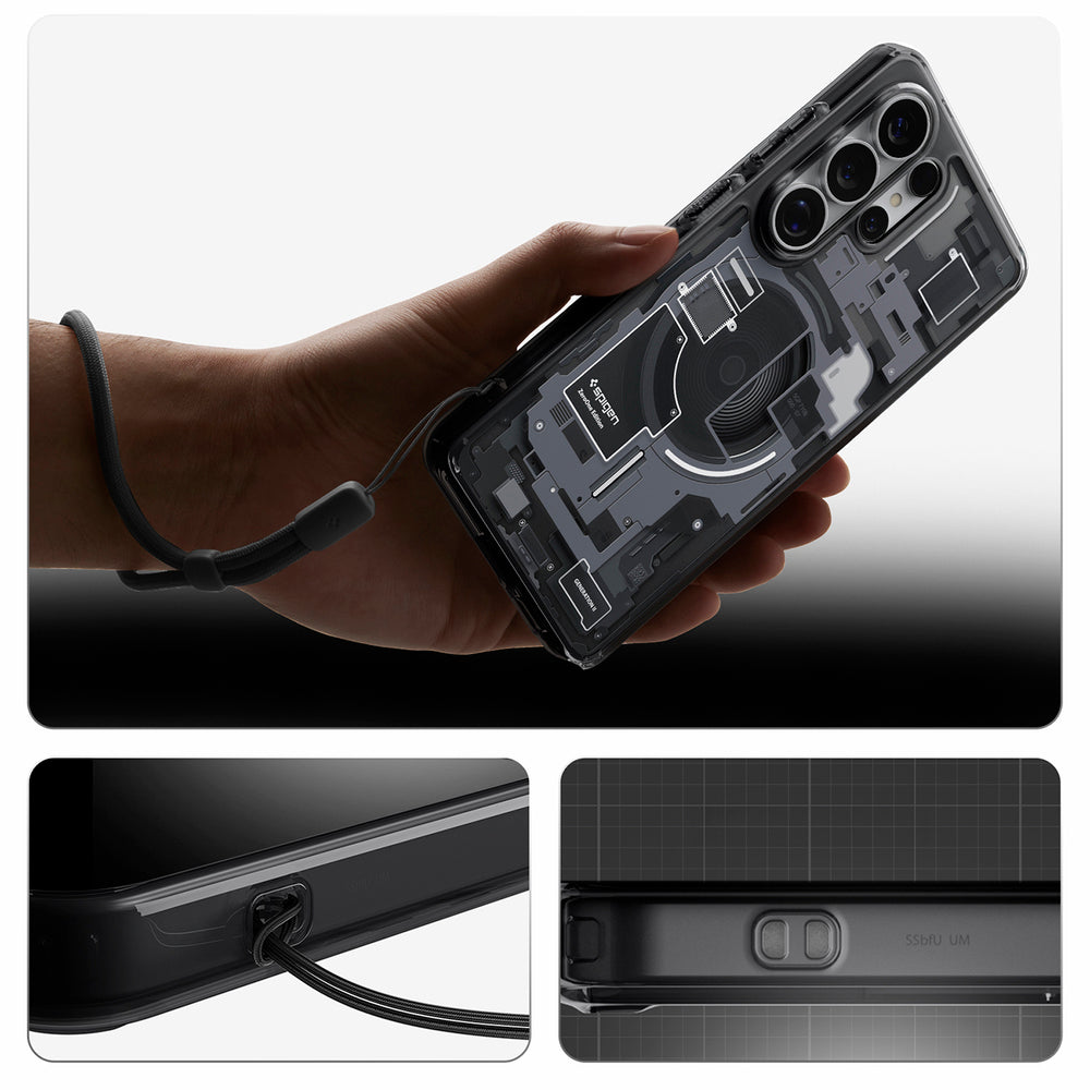 Spigen Ultra Hybrid Mag MagSafe Case til Samsung Galaxy S26 Ultra Zero One - klar sort