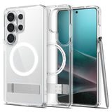 Spigen Ultra Hybrid S Mag MagSafe Case til Samsung Galaxy S26 Ultra - Klar og hvid