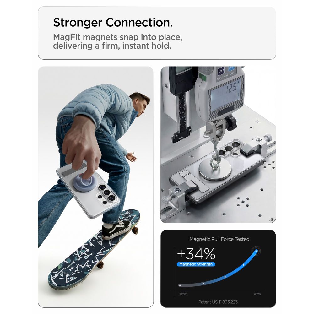 Spigen Ultra Hybrid S Mag MagSafe Case til Samsung Galaxy S26 Ultra - Klar og hvid