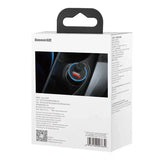 Ładowarka samochodowa Baseus Golden Contactor Pro, USB + USB-C, QC4.0+, PD, SCP, 40W (szara) + kabel USB-C til iP 1m (czarny)