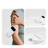 Baseus EnerFill FC31 QPow3 20000mAh 45W Power Bank with Digital Display with 2 Built-in USB-C Cables - White
