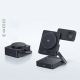 Baseus PicoGo AF21 3in1 Qi2.2 35W Wireless Charger with 45W EU Power Adapter and 1m USB-C Cable - Black