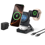 Baseus PicoGo AF21 3in1 Qi2.2 35W Wireless Charger with 45W EU Power Adapter and 1m USB-C Cable - Black