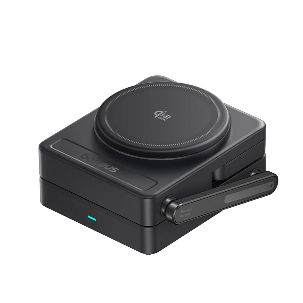 Baseus PicoGo AF21 3in1 Qi2.2 35W Wireless Charger with 45W EU Power Adapter and 1m USB-C Cable - Black