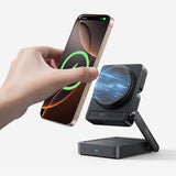 Baseus PicoGo AF21 3-in-1 Qi2.2 35W Wireless Charger with 1m USB-C Cable - Black