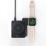 Baseus PicoGo AF21 3-in-1 Qi2.2 35W Wireless Charger with 1m USB-C Cable - Black