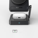 Baseus PicoGo AF21 3-in-1 Qi2.2 35W Wireless Charger with 1m USB-C Cable - Black