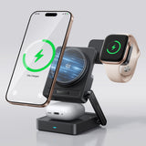 Baseus PicoGo AF21 3-in-1 Qi2.2 35W Wireless Charger with 1m USB-C Cable - Black