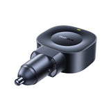Baseus PrimeTrip VR2 30W + 30W Car Charger with Retractable USB-C Cable - Black