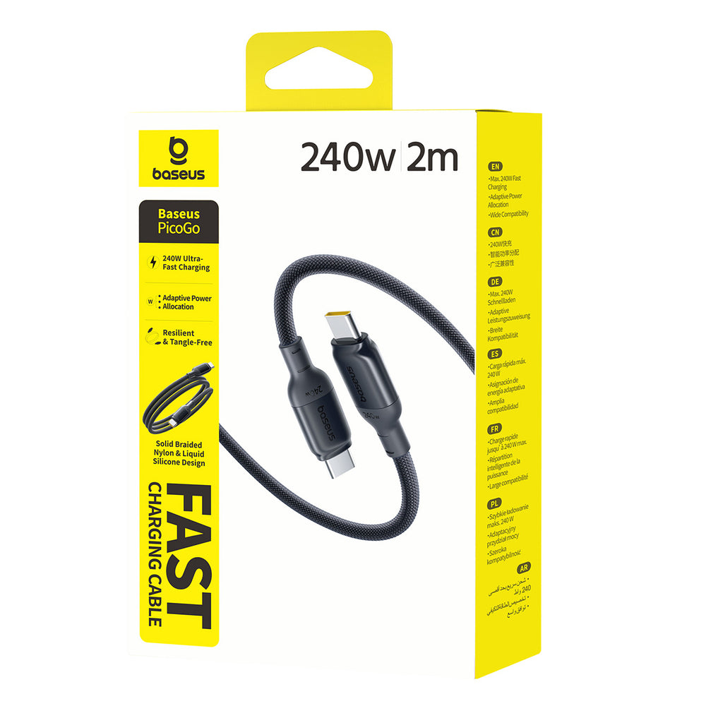 Baseus PicoGo 240W USB-C - USB-C Cable 2m - Black