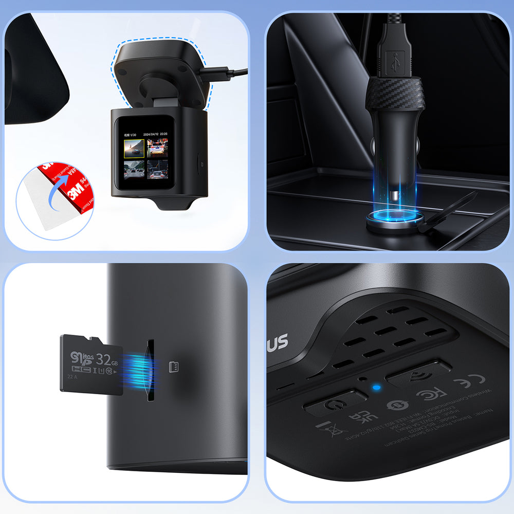 Baseus PrimeTrip VD1 Pro 4K Car Dash Cam - Black