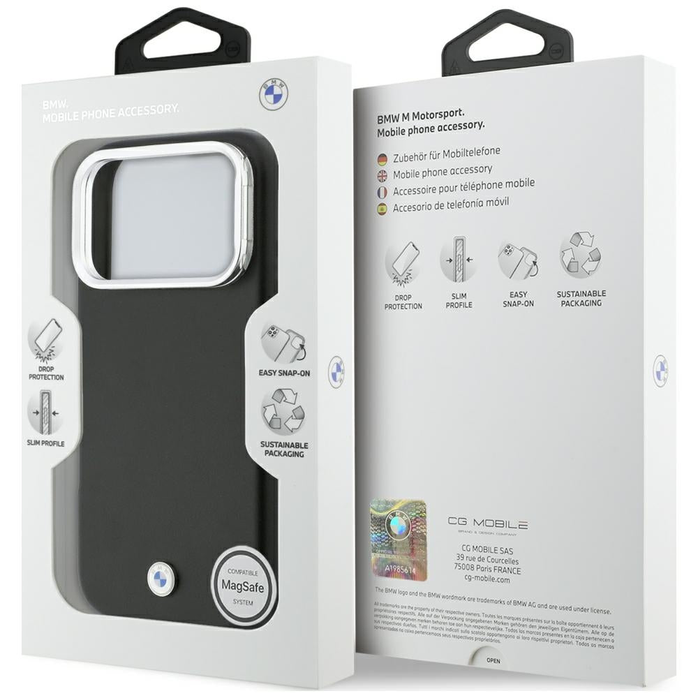 BMW M Sign Metal Logo MagSafe Case til iPhone 17 Pro - sort