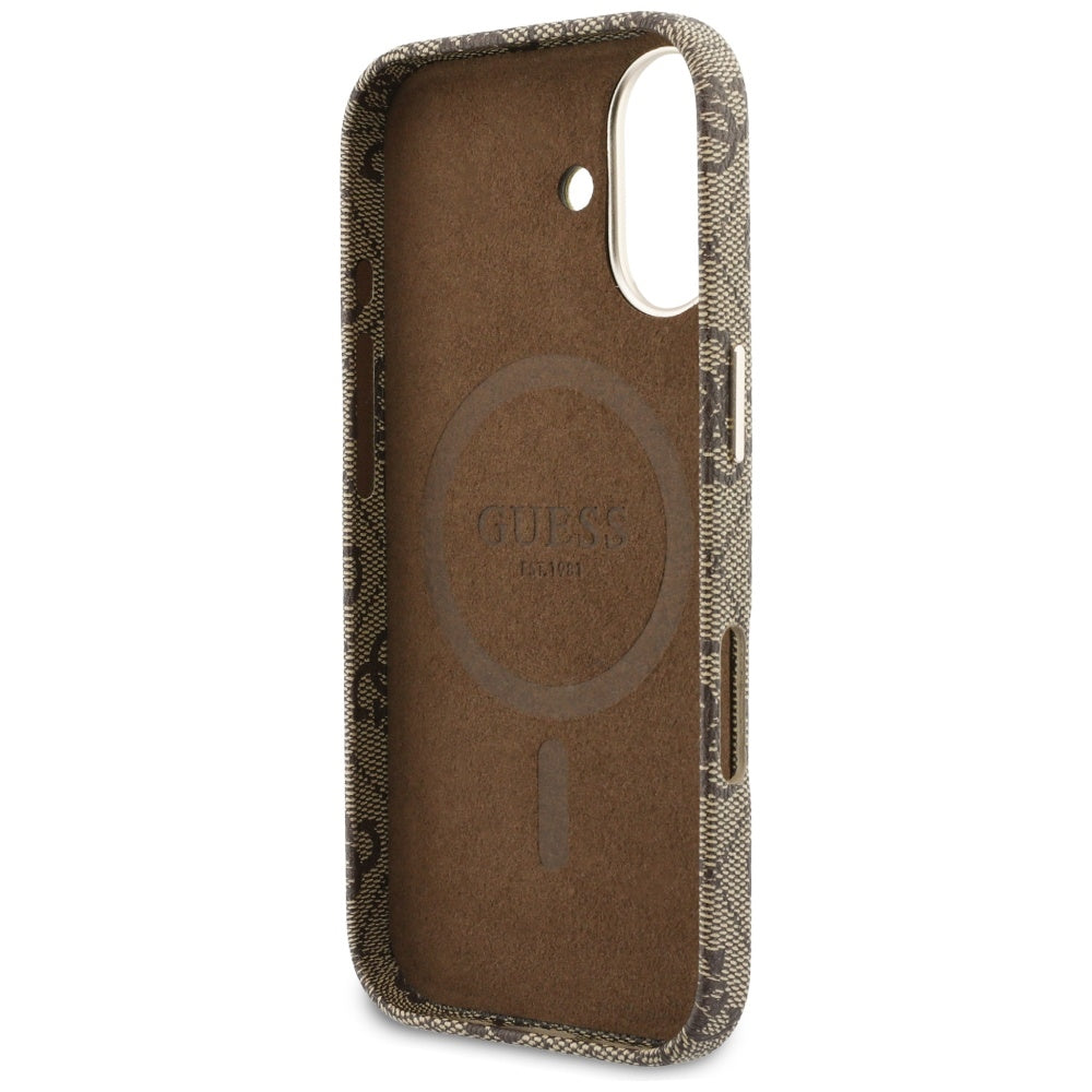 Guess 4G Script MagSafe Case til iPhone 17 - Brunt