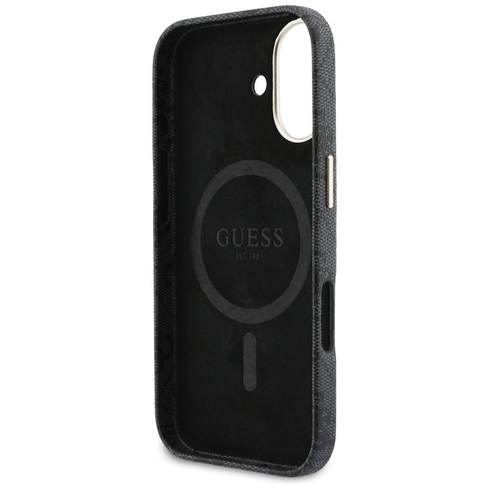 Guess 4G Script MagSafe-hylster til iPhone 17 - sort