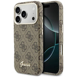 Guess 4G Script MagSafe Case til iPhone 17 Pro Max - Brunt