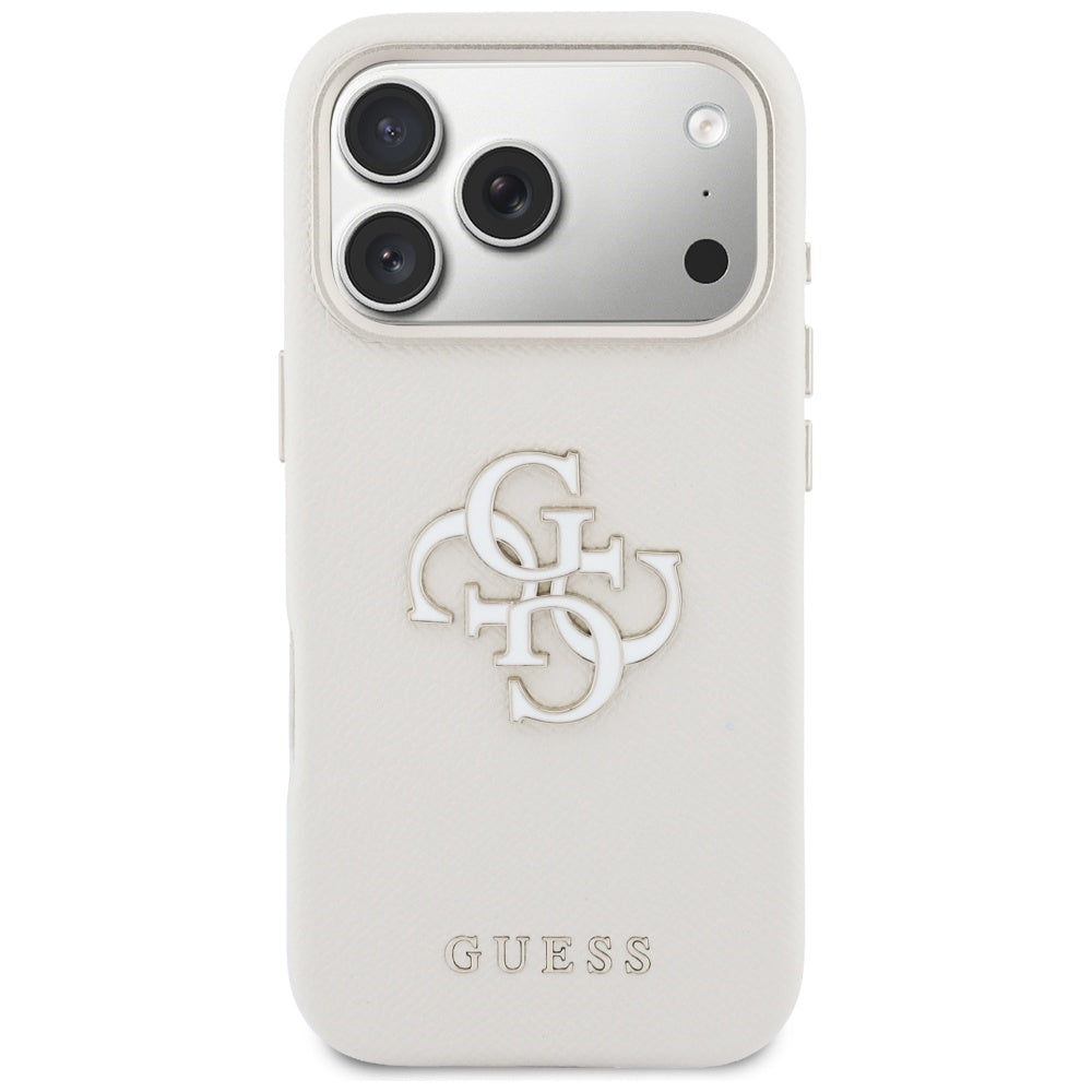 Guess FW Resin Logo Case til iPhone 17 Pro - Beige