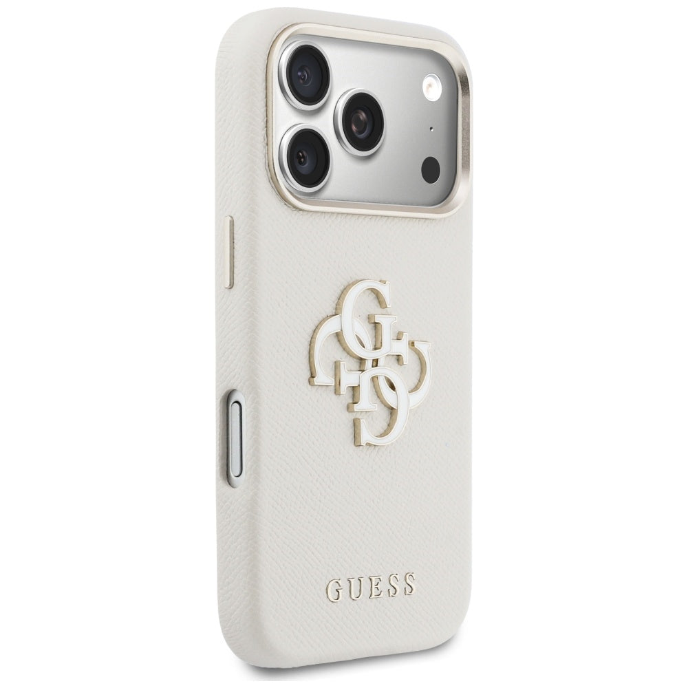 Guess FW Resin Logo Case til iPhone 17 Pro - Beige