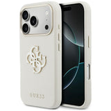 Guess FW Resin Logo Case til iPhone 17 Pro Max - Beige