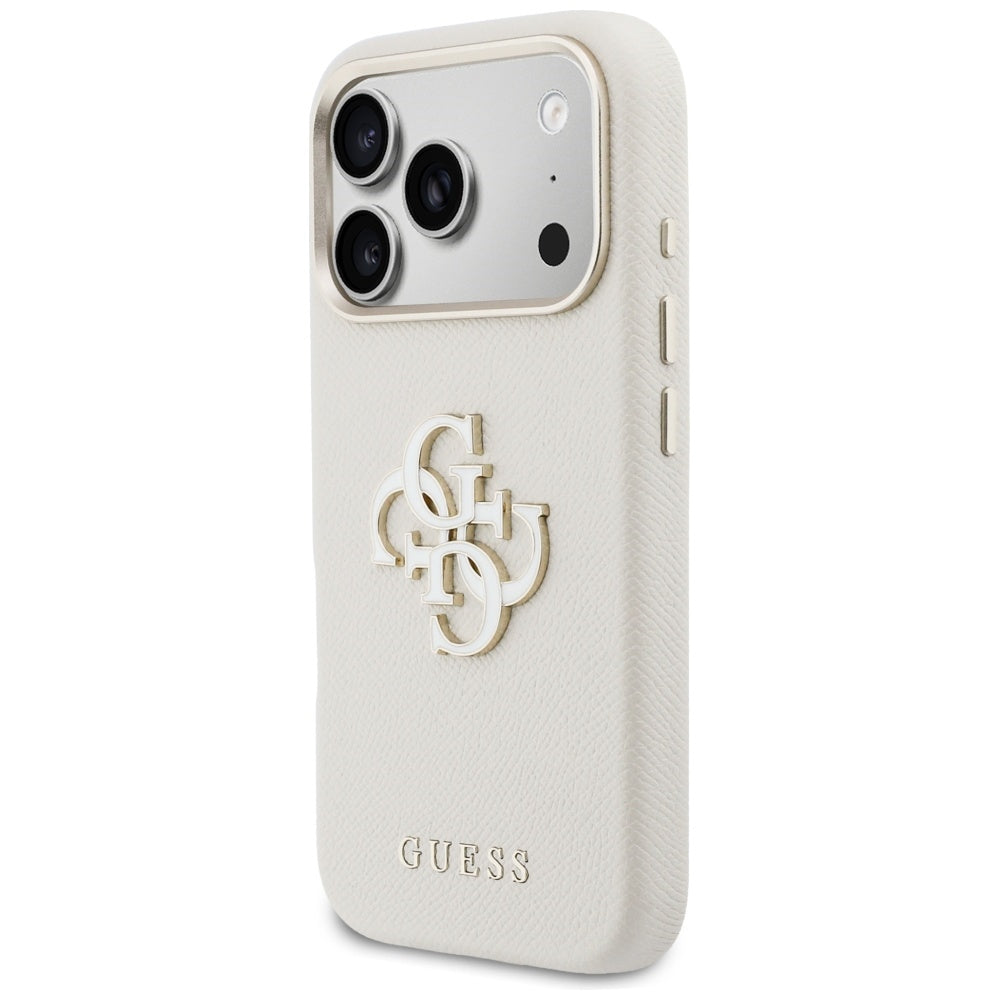 Guess FW Resin Logo Case til iPhone 17 Pro Max - Beige