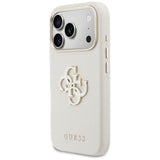Guess FW Resin Logo Case til iPhone 17 Pro Max - Beige