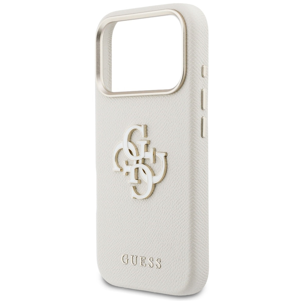 Guess FW Resin Logo Case til iPhone 17 Pro Max - Beige