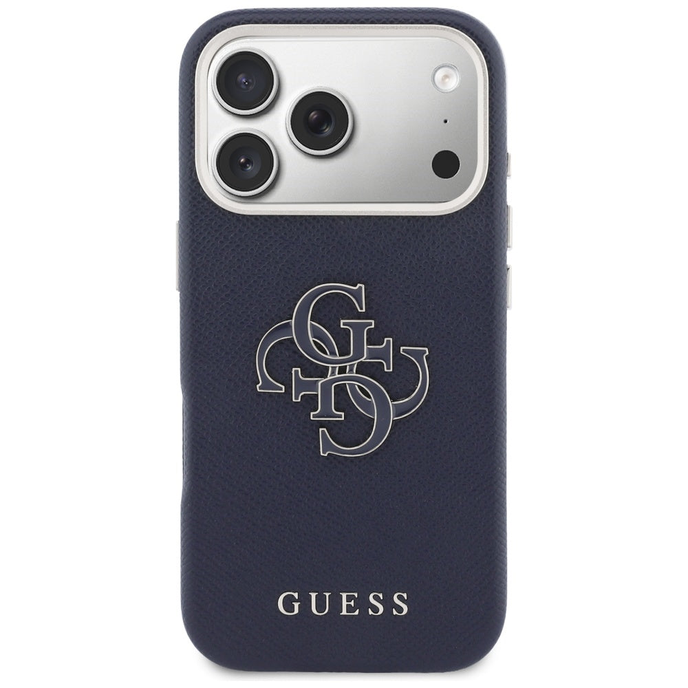 Guess FW Resin Logo Case til iPhone 17 Pro Max - Blå