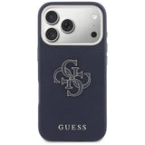 Guess FW Resin Logo Case til iPhone 17 Pro Max - Blå