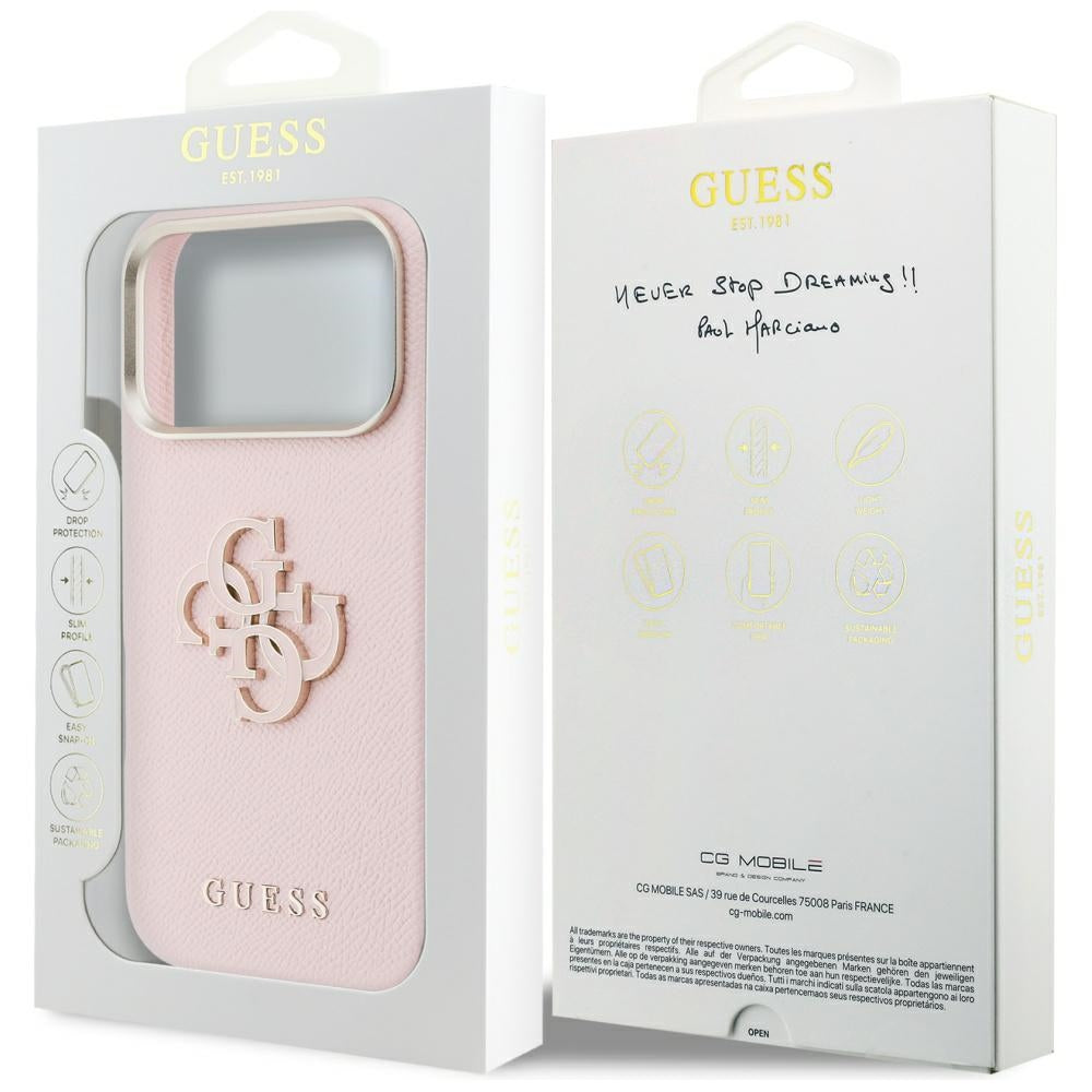Guess FW Resin Logo Case til iPhone 17 Pro Max - Pink