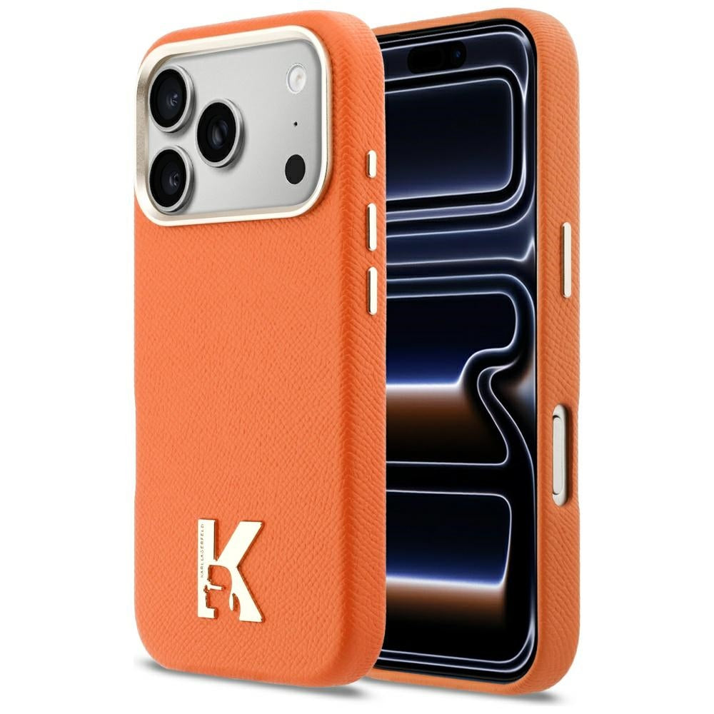 Karl Lagerfeld Karl Head Logo MagSafe Case til iPhone 17 Pro Max - Orange