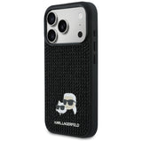 Karl Lagerfeld Rhinestones Karl&Choupette Pin Case til iPhone 17 Pro - sort