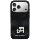 Karl Lagerfeld Rhinestones Karl&Choupette Pin Case til iPhone 17 Pro - sort