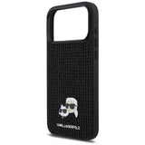 Karl Lagerfeld Rhinestones Karl&Choupette Pin Case til iPhone 17 Pro Max - sort