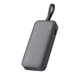 Cuktech LPB200N 40W 20000mAh Powerbank med integreret kabel - Grå