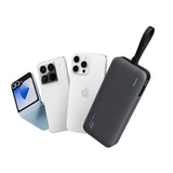 Cuktech LPB200N 40W 20000mAh Powerbank med integreret kabel - Grå
