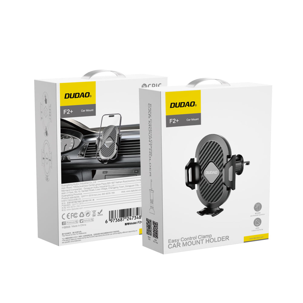 Dudao F2+ smartphone holder til luftventilen med klemme - sort