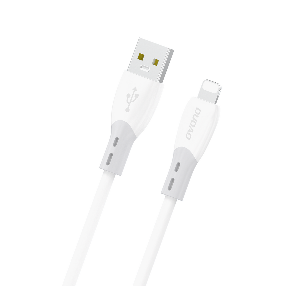 Dudao L25SL 30W USB-A - Lightning Cable med Soft Silicone Braid 1m - Hvid
