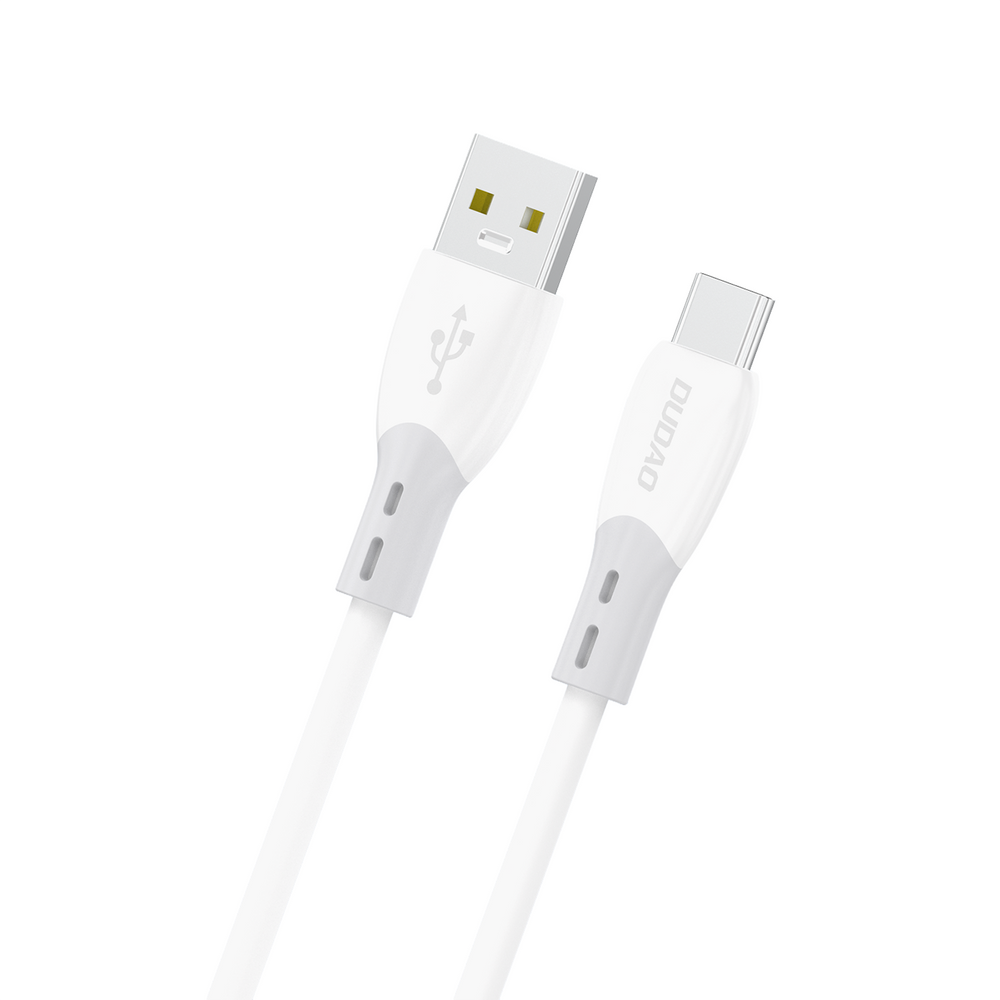Dudao L25ST 5 A USB-A-USB-C-kabel med blød silikone fløj 1 m - hvid