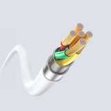 Dudao L25ST 5 A USB-A-USB-C-kabel med blød silikone fløj 1 m - hvid