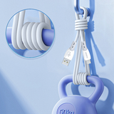 Dudao L25ST 5 A USB-A-USB-C-kabel med blød silikone fløj 1 m - hvid