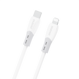 Dudao L25SX 30W USB-C - Lightning Cable med Soft Silicone Braid 1m - Hvid