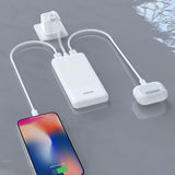 Dudao K10Pro Power Bank 2.4A 20000mAh 2 x USB-A - Hvid