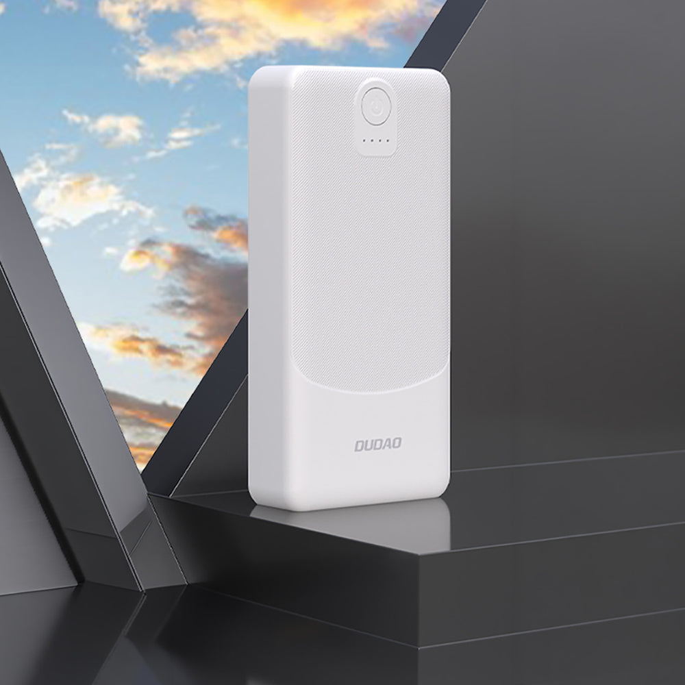 Dudao K10Pro Power Bank 2.4A 20000mAh 2 x USB-A - Hvid