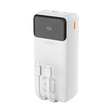Dudao K15Max 30000mAh PD 22.5W Powerbank med USB-C og Lightning Kabler - Hvid