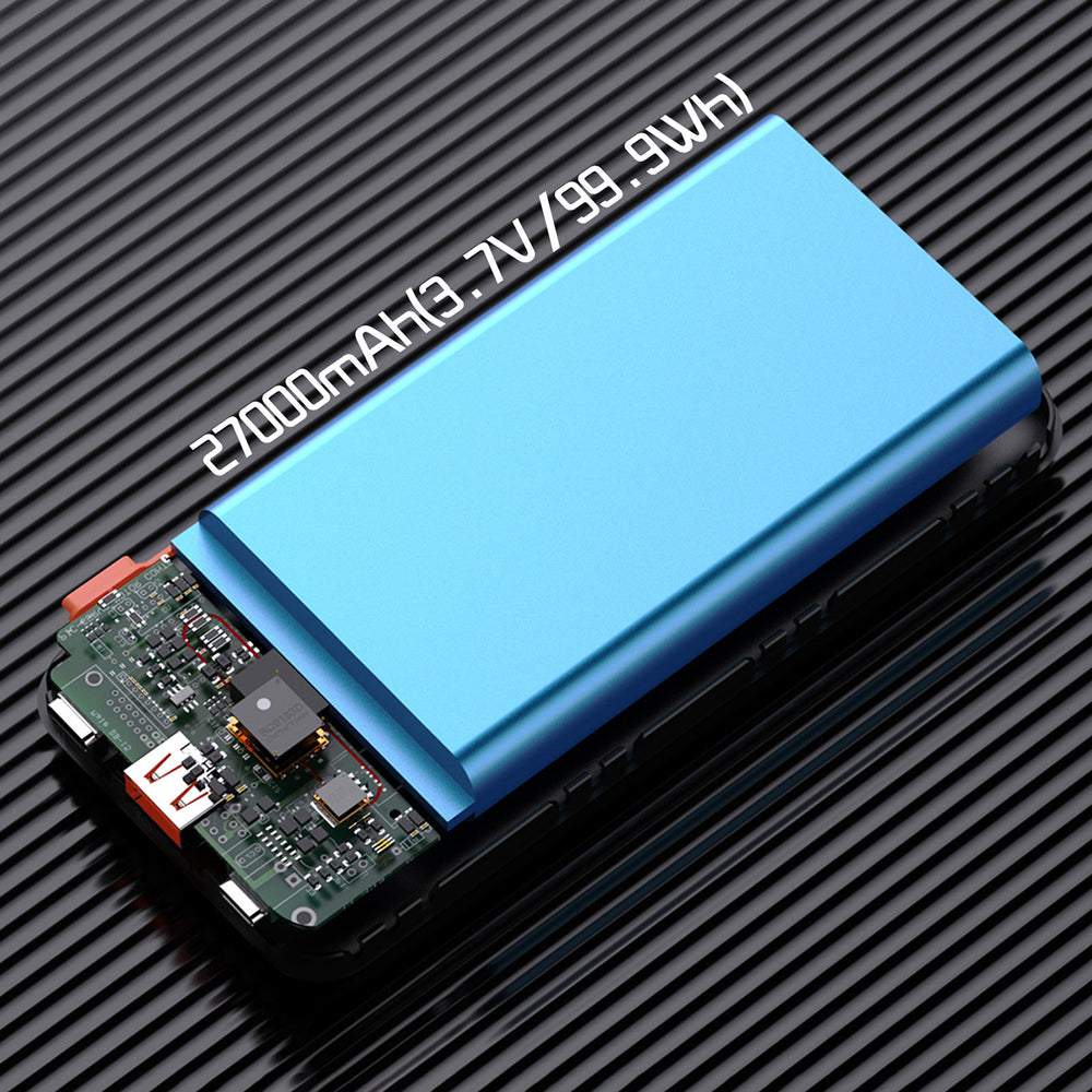 Dudao K15Max 30000mAh PD 22.5W Powerbank med USB-C og Lightning Kabler - Hvid