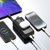 Dudao K15Max 30000mAh PD 22.5W Powerbank med USB-C og Lightning Kabler - Hvid