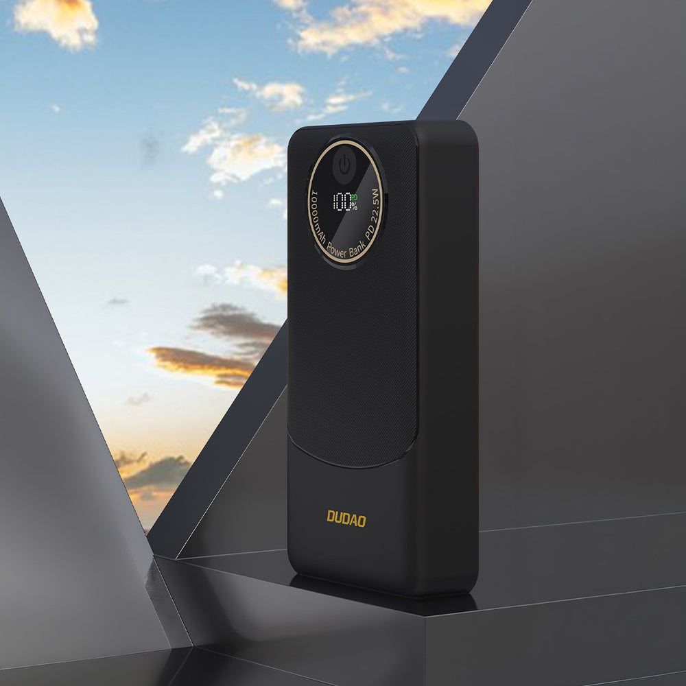 Dudao K12Pro Power Bank 22.5W PD 20000mAh USB-A, USB-C - sort