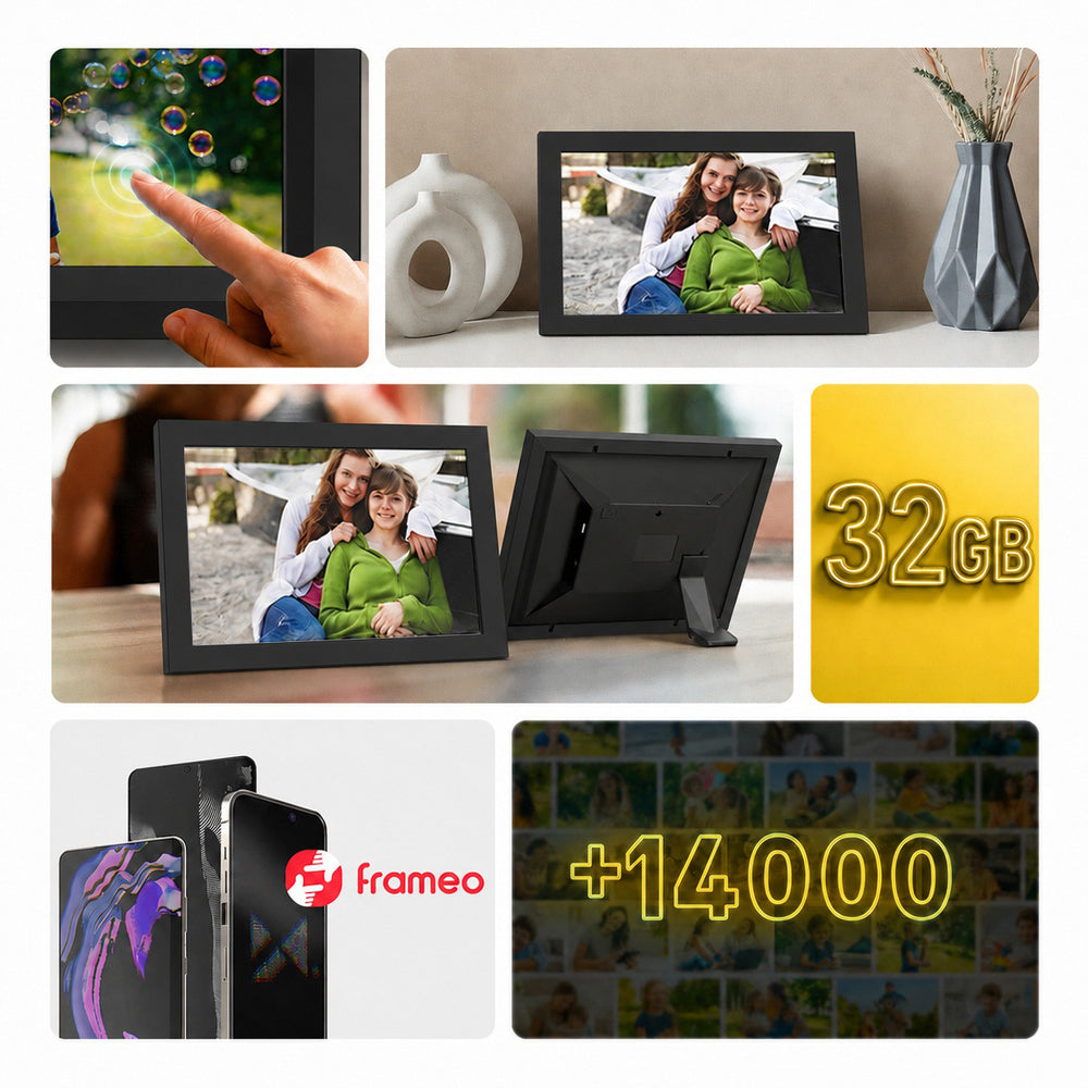 Wozinsky WRC-32 10.1" Digital Photo Frame with Frameo 32GB App - Black