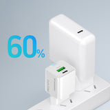 Wozinsky WWC-35W GaN USB-A + USB-C Wall Charger - White