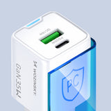 Wozinsky WWC-35W GaN USB-A + USB-C Wall Charger - White